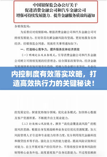 内控制度有效落实攻略，打造高效执行力的关键秘诀！