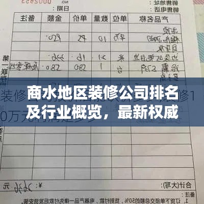 商水地区装修公司排名及行业概览，最新权威榜单与深度解析