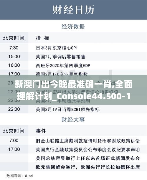 新澳门出今晚最准确一肖,全面理解计划_Console44.500-1